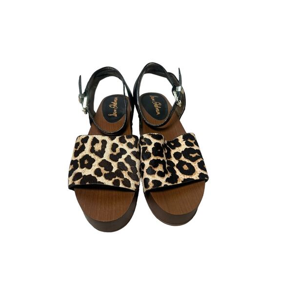 Sam Edelman Women’s Leopard Wood Platform Wedge Sandals Size 8 - Picture 3 of 10